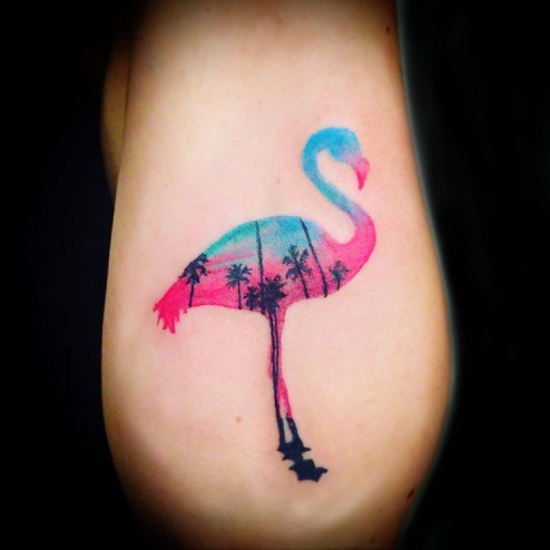 Patrauklūs „Flamingo“ tatuiruočių dizainai