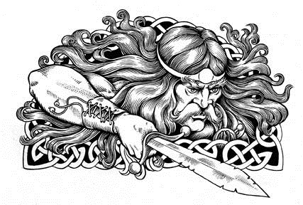 Keltų karių genčių tatuiruotės dizainas