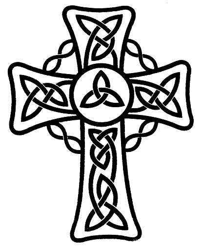 Keltų genčių kryžiaus tatuiruotės dizainas