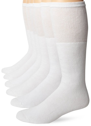 Beyaz Hanes Çorap Baldır Üstü