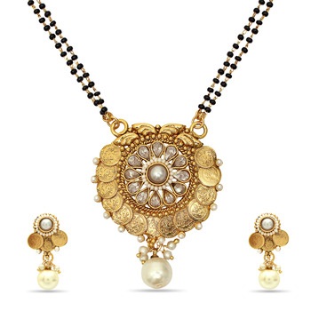 Dygliuota auksu padengta Mangalsutra