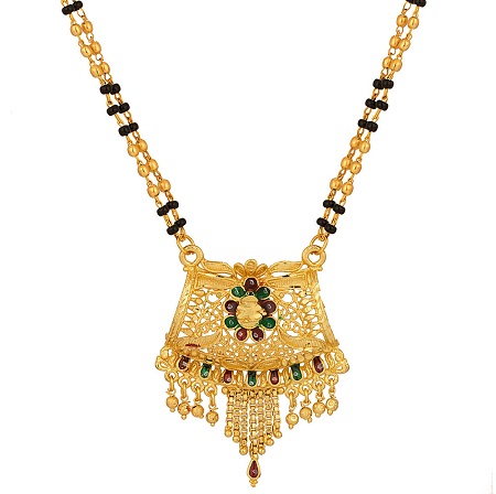 Dviejų grandinių grandinėlė „Gold Platted Mangalsutra“