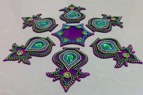 Įspūdingas „Rangoli“ dizainas „Diwali“