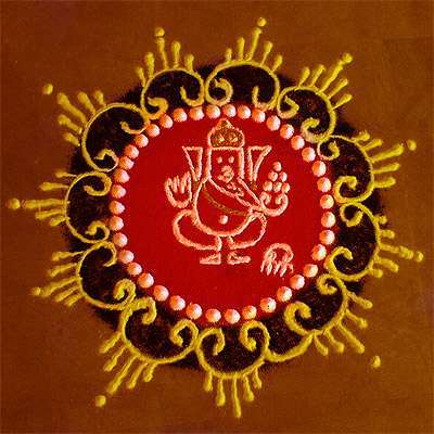 Ganesha Rangoli Tasarımı