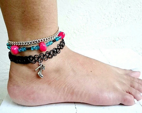 El Yapımı Pembe Taş ve Sandal Charm