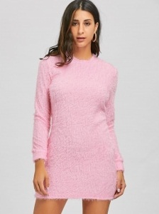 Rožinis neryškus megztinis