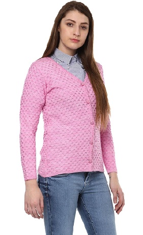 Šviesiai rožinis moteriškas megztinis