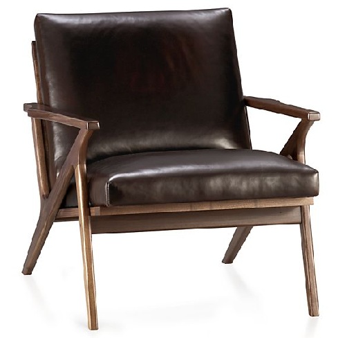 Paprasta odinė kėdė