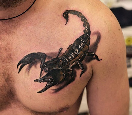 3D modelio skorpiono tatuiruotė