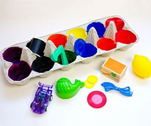 Kiaušinių amatų spalvų derinimo žaidimas vaikams