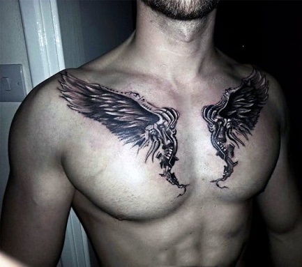Wings Style Yaka Kemiği Dövme