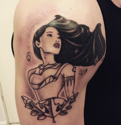 Pocahontas Disney tatuiruotė