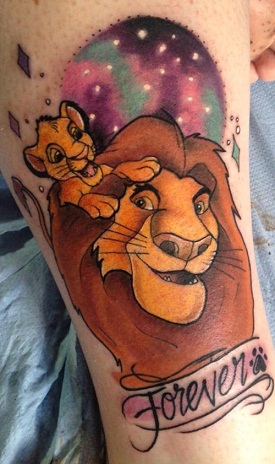 Liūtas karalius suasmenino „Disney“ tatuiruotę