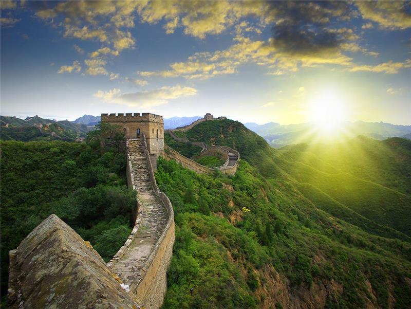 Περιπέτεια ταξιδιού Great Wall of China μεγάλη δομή