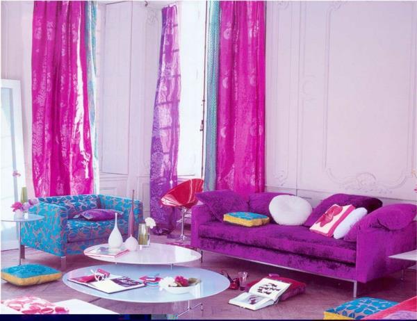 Τελευταίες τάσεις στη διακόσμηση ροζ μοβ μπλε γυναικείο σχέδιο