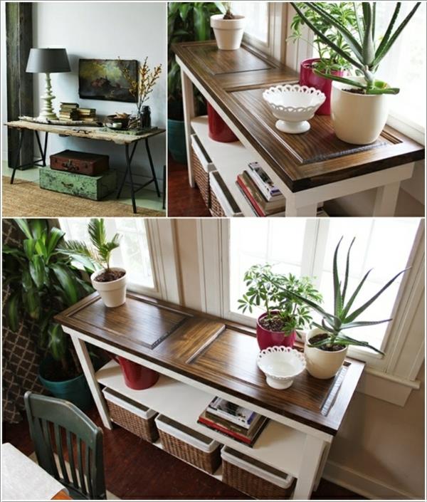 Πόρτες δωματίων Παλαιό παράθυρο diy ξύλινων φυτών