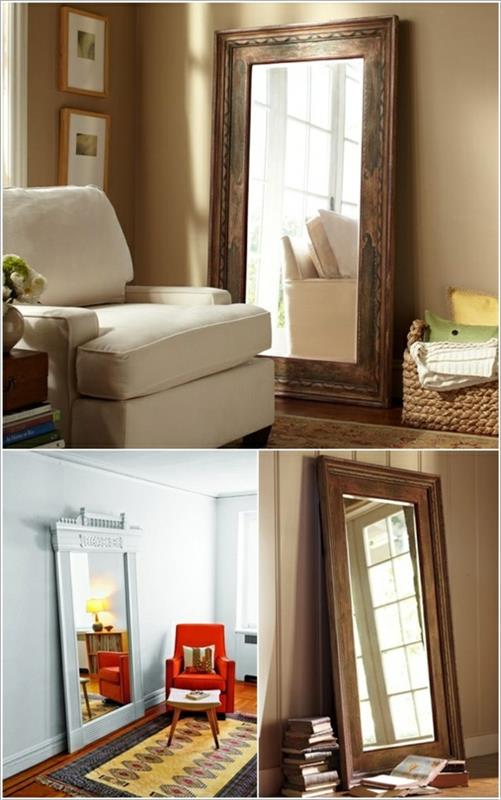 Πόρτες δωματίων Παλιά diy έπιπλα ξύλινος καθρέφτης τοίχος