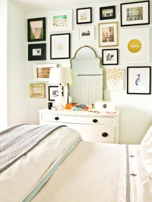 Παλαιό σπίτι με όμορφη εσωτερική διακόσμηση διπλό κρεβάτι λευκές εικόνες επίπλωσης