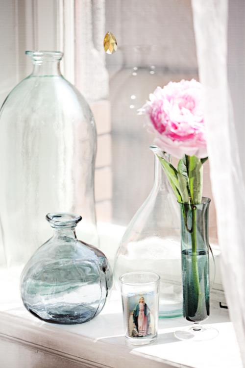 Ντεμοντέ μπουκάλια εσωτερική διακόσμηση βάζα λουλούδια διακόσμηση