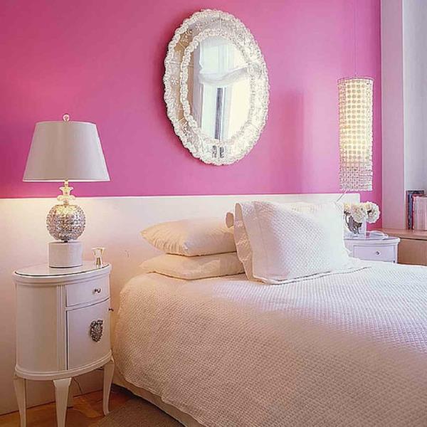 έγχρωμο σχέδιο τοίχων παλιό ροζ τοίχο χρώμα επιτραπέζιο φωτιστικό