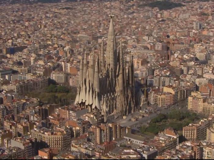 Αεροφωτογραφία Antoni Gaudi Sagrada Familia