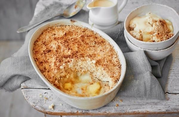 Apple crumble vegan συνταγή προετοιμάστε το crumble μήλου