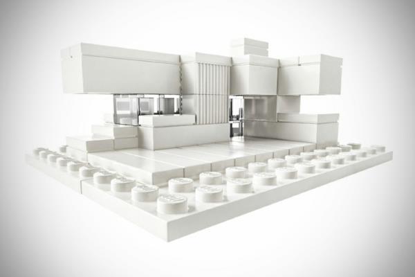 Σετ αρχιτεκτονικής στούντιο από λευκές επιφάνειες κατασκευής παιχνιδιών LEGO