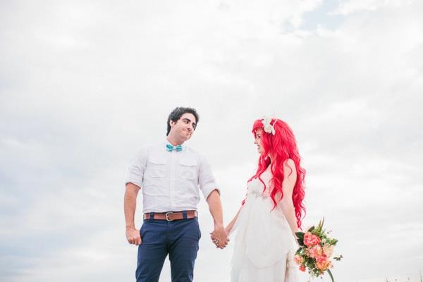 Ariel η γοργόνα διακοσμήσεις γάμου χρώματα μαλλιών
