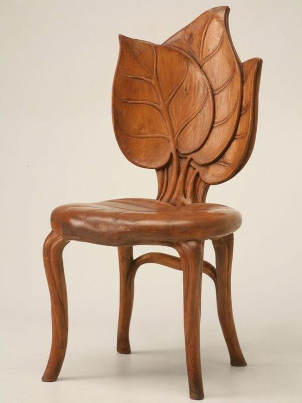 Ξύλινη καρέκλα στυλ Art Deco φυσική