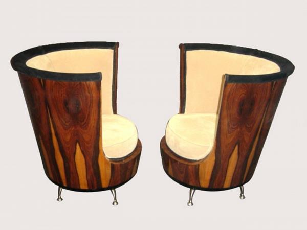 Υφή ξύλινης πλάτης πολυθρόνας Art Deco
