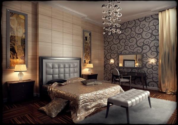 Έπιπλα Art Deco μεταξωτό κρεβάτι