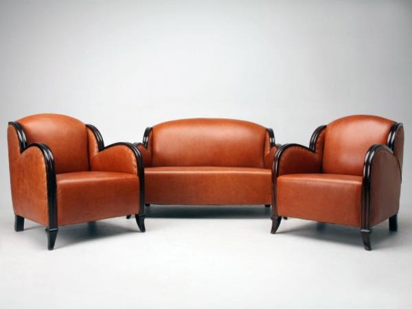 Ιδέες σχεδιασμού Art Deco δερμάτινο καναπέ