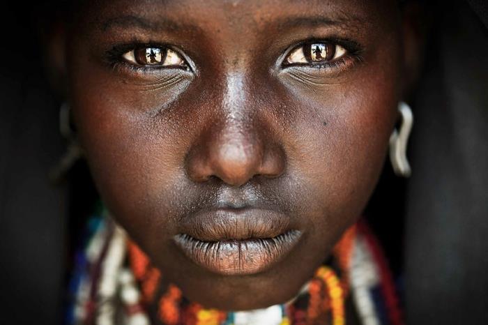 Χρώμα ματιών που σημαίνει portait αφρικανικά μάτια