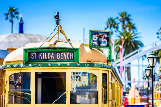 Αυστραλία 7 αξιοθέατα Παλιό τραμ St. Kilda Beach Melbourne