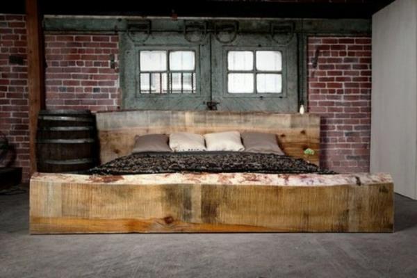 Ένα απίστευτα όμορφο κρεβάτι τοίχου από τούβλα