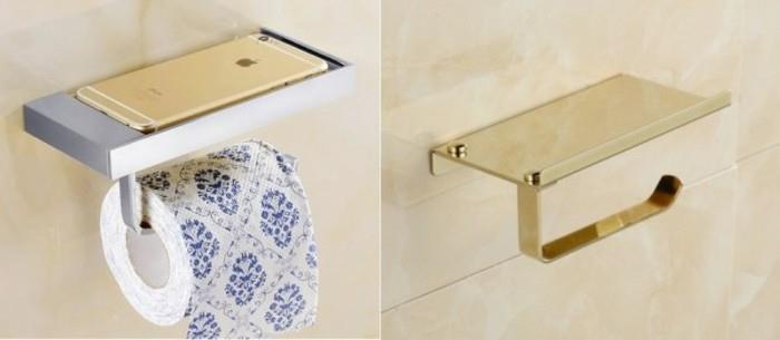 Αξεσουάρ μπάνιου Στήριγμα ρολού τουαλέτας Στήριγμα ρολού τουαλέτας με θήκη για κινητό τηλέφωνο