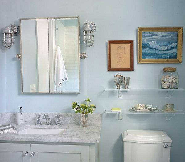 ράφια τοίχου για καθρέφτη νιπτήρα σχεδιασμού τοίχου μπάνιου