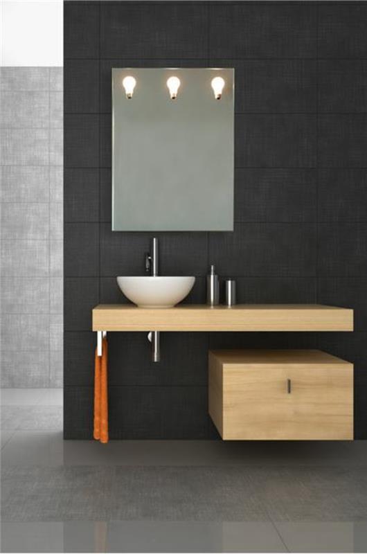 Ιδέες καθρέφτη μπάνιου ξύλο