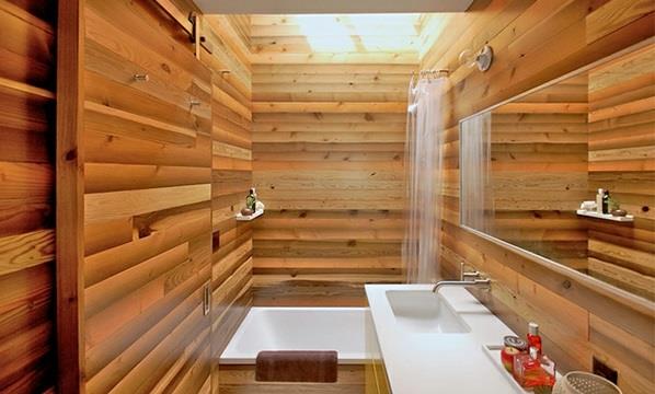 Κουρτίνα ντους από ξύλο από μπανιέρα μπάνιου από την Ασία