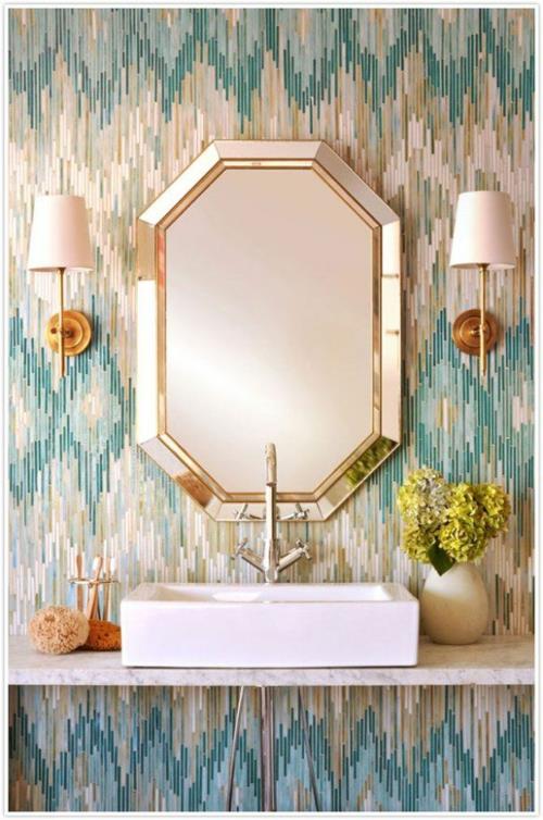 νεροχύτης καθρέφτης τοίχου χρώματα μπάνιου και πλακιδίων μπάνιου