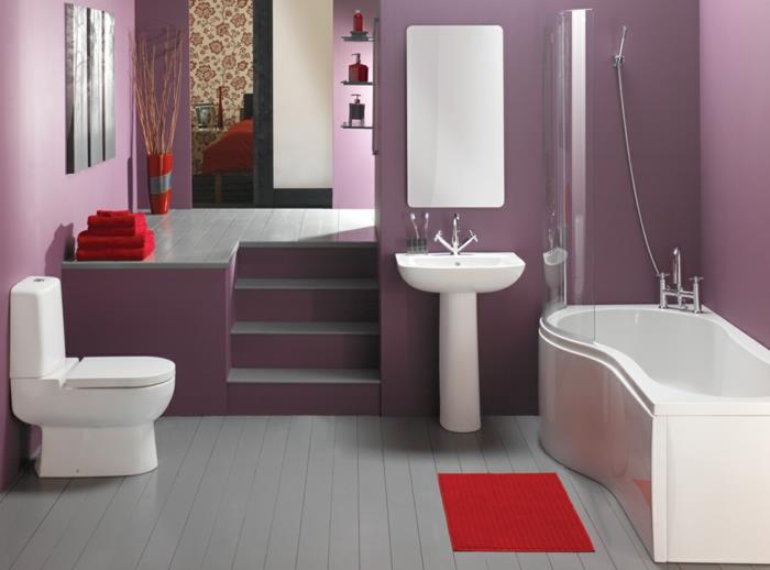Ιδέες μπάνιου ξύλινο σχέδιο ροζ
