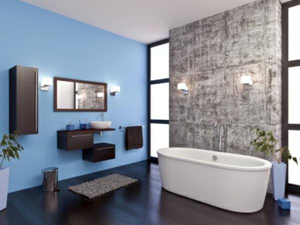Ιδέες σχεδιασμού μπάνιου αξεσουάρ μπάνιου αξεσουάρ μπάνιου βαφή τοίχου μπλε