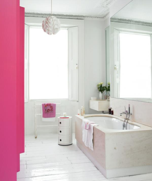 λουτρό ροζ υφάσματα κρεμαστά φωτιστικά σχεδιαστής λευκό