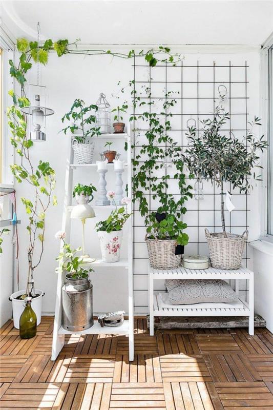 Ιδέες για μπαλκόνια Κάντε το μπαλκόνι όμορφο, εξοικονομώντας χώρο έπιπλα μπαλκονιού και πράσινα φυτά