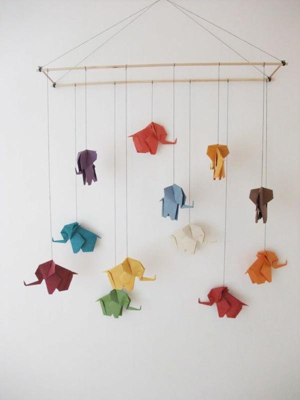 Ιδέες χειροτεχνίας από χάρτινα μωρά κινητά ελέφαντες