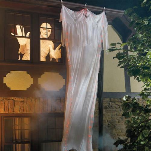 diy για διακόσμηση από σεντόνια τρομακτικό φάντασμα