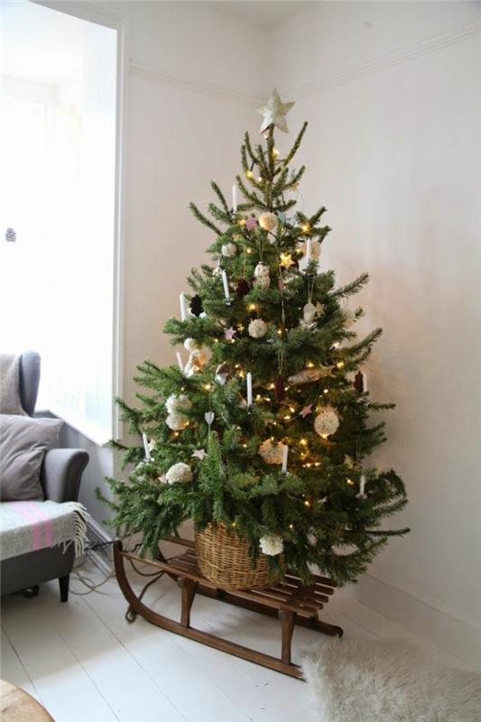 Ιδέες χειροτεχνίας για χριστουγεννιάτικο δέντρο ξύλινο έλκηθρο