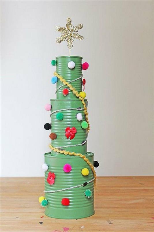 Ιδέες χειροτεχνίας για το χριστουγεννιάτικο δέντρο Χριστουγέννων από τενεκεδάκια
