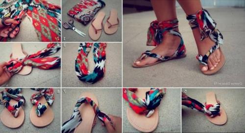 Ιδέες DIY χειροποίητα υλικά για εσάς παπούτσια γυναίκες καλοκαίρι