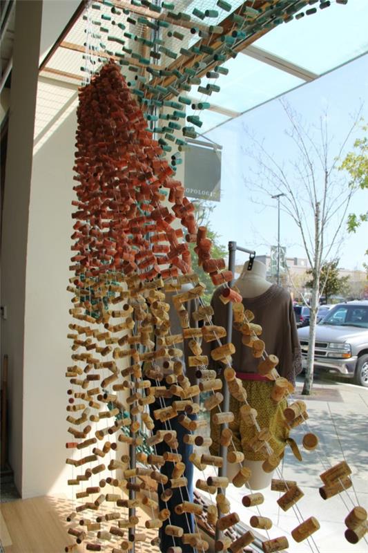 Χειροτεχνία διαχωριστικά οθόνης απορρήτου καταστήματος ρούχων από φελλό